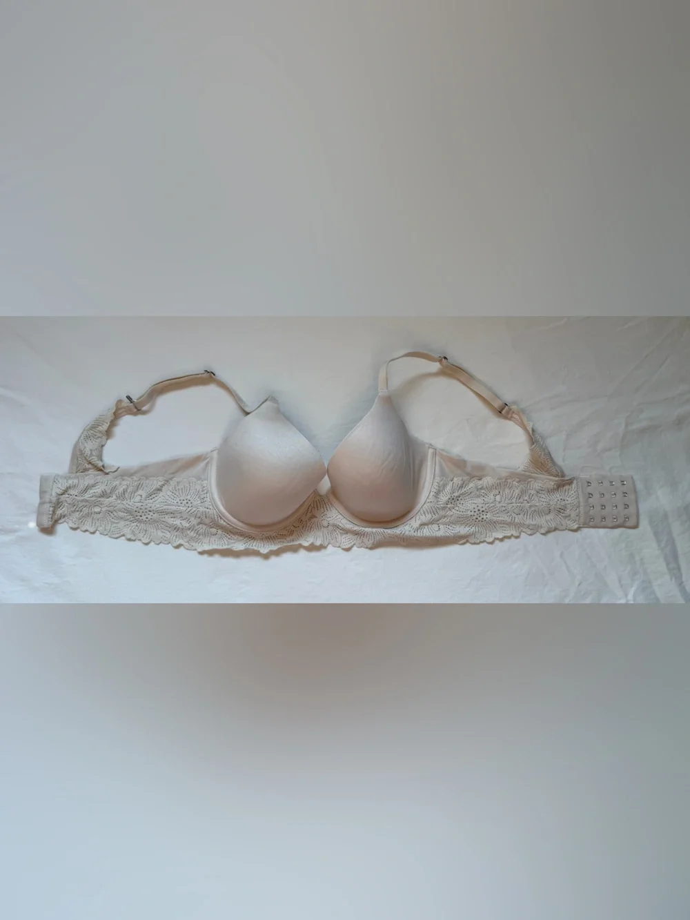 Aerie Sunnie Real Good Full Coverage Lightly Lined Bra Beige 34B Lace
